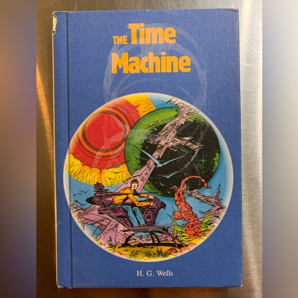 Vintage Flip Comic Book. The Time Machine by H.G. Wells and Treasure Island.